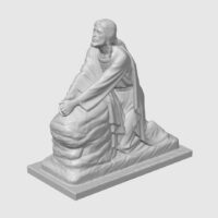 Jesus Kneeling On A Rock