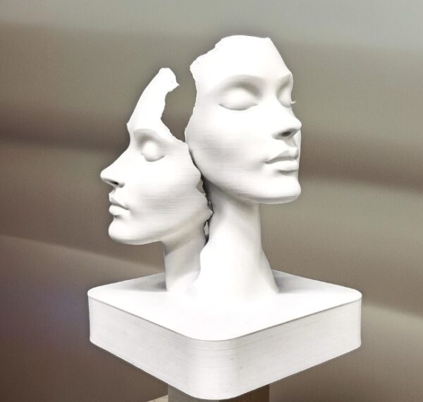 Women Duo Face Sculpture